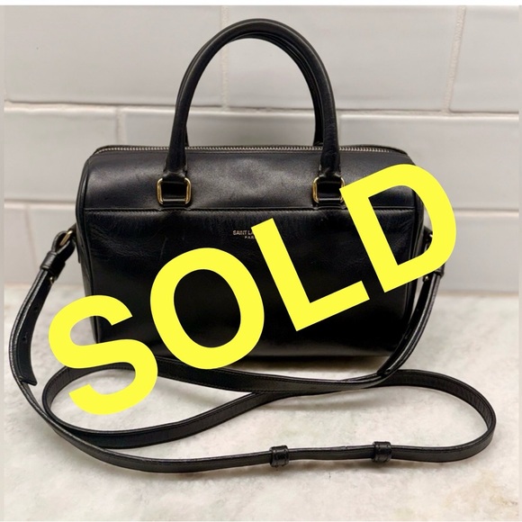 Saint Laurent Handbags - SOLD SAINT LAURENT Black Leather Classic 2-Way Duffle Baby Crossbody/Handbag